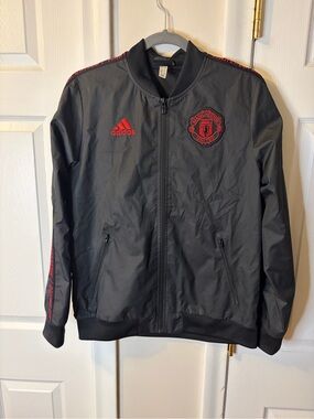 Adidas Manchester United Anthem Wind Breaker Jacket - Youth Large